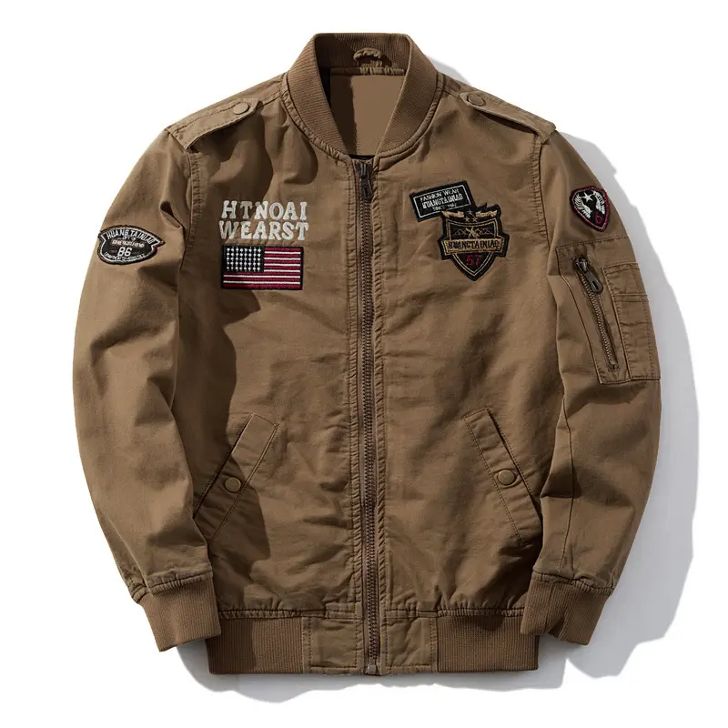 Spring Autumn Men's Bomber Jacket Casual Man Tactical Windbreaker Coats Fashion Men Retro Cotton MA-1 Pilot Jackets Clothing