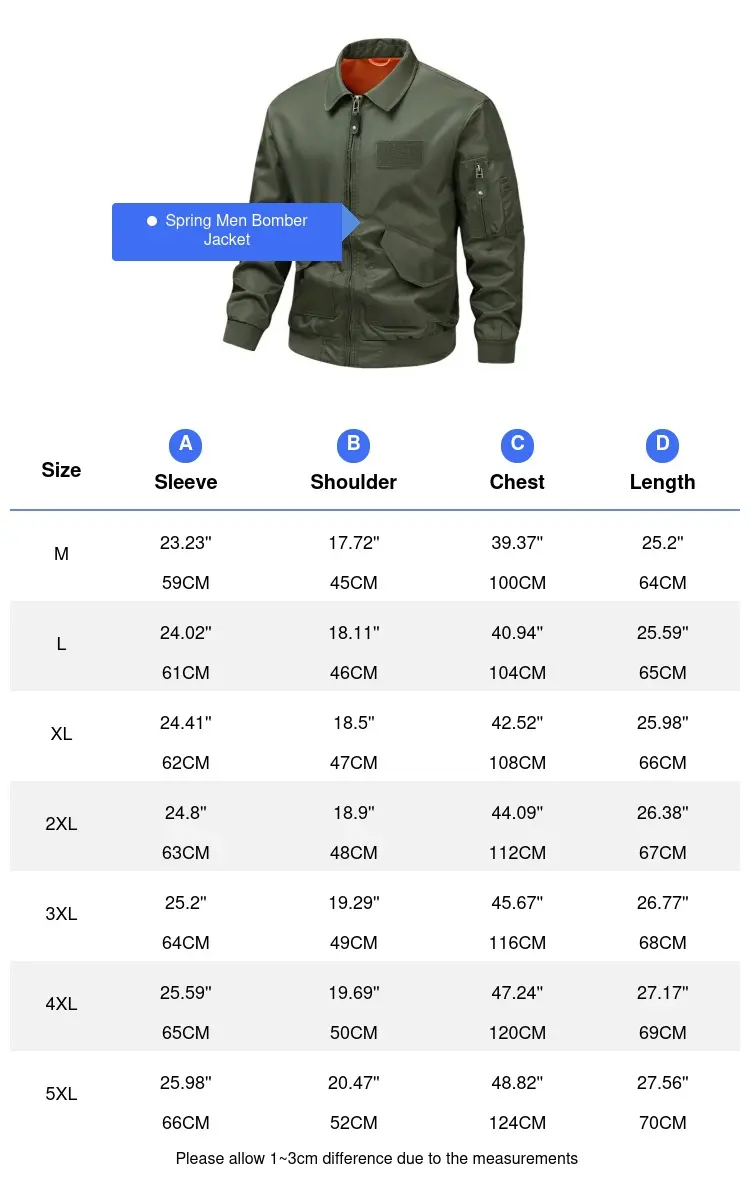 Spring Autumn Mens MA-1 Pilot Jacket Fashion Men Retro Bomber Zipper Coats Outdoor Men Sports Windbreaker Hiking Jacket Clothing