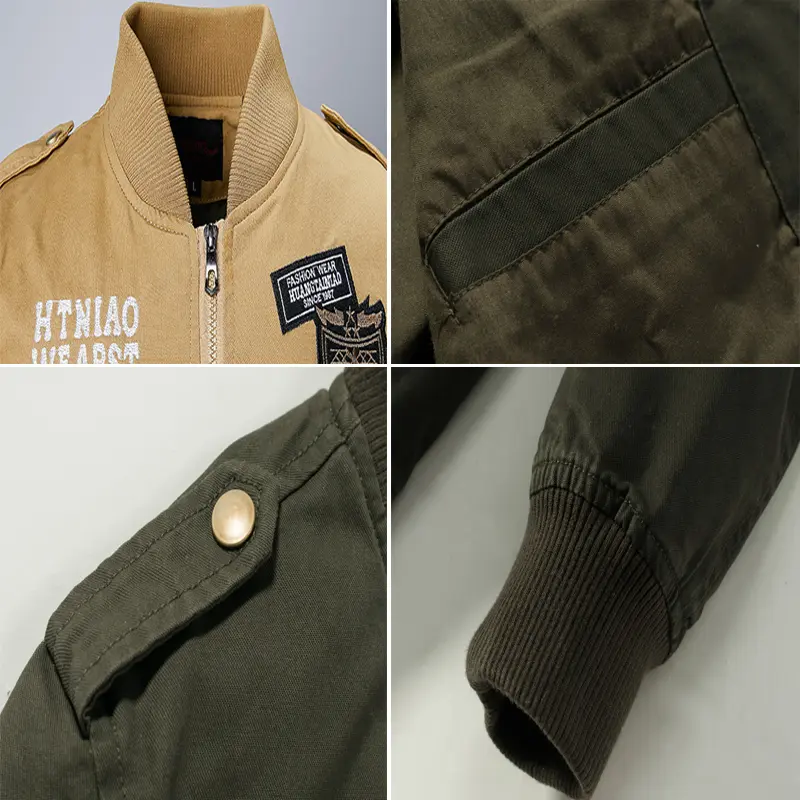 Spring Autumn Men's Bomber Jacket Casual Man Tactical Windbreaker Coats Fashion Men Retro Cotton MA-1 Pilot Jackets Clothing