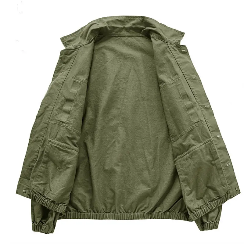 Spring Autumn Mens Multi-pocket Denim Jacket Fashion Men Retro Lapel Cotton Tactical Coats Outdoor Men Hiking Windbreaker Jacket