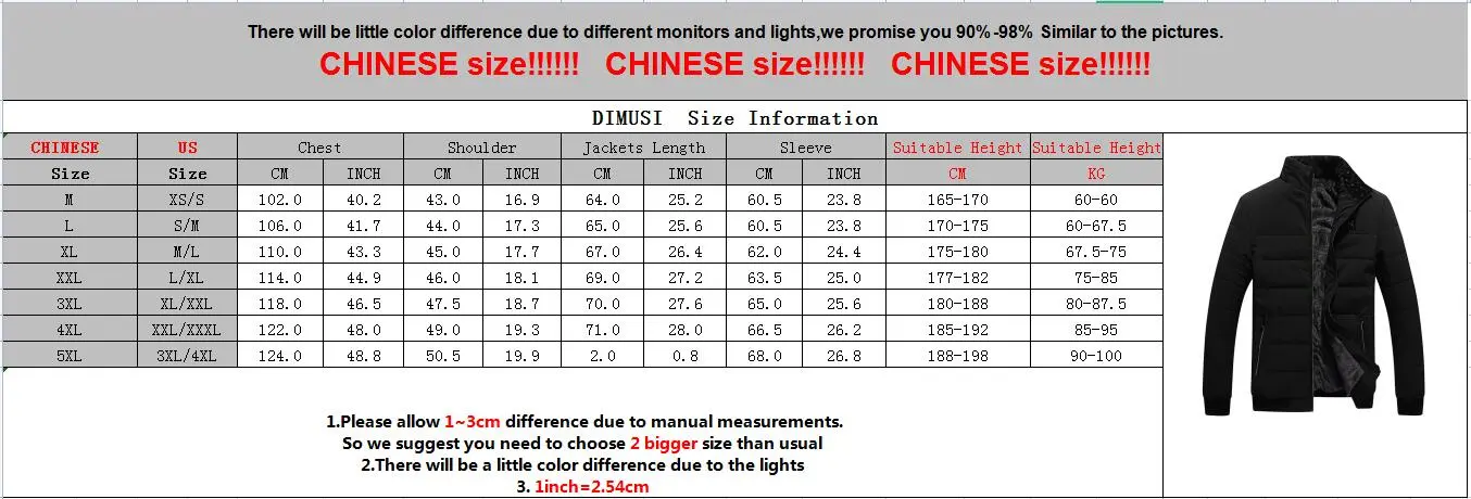 Autumn Winter Men's Warm Down Parkas Fashion Men Stand Collar Fleece Lined Windbreaker Padded Coats Men Thermal Zipper Jackets