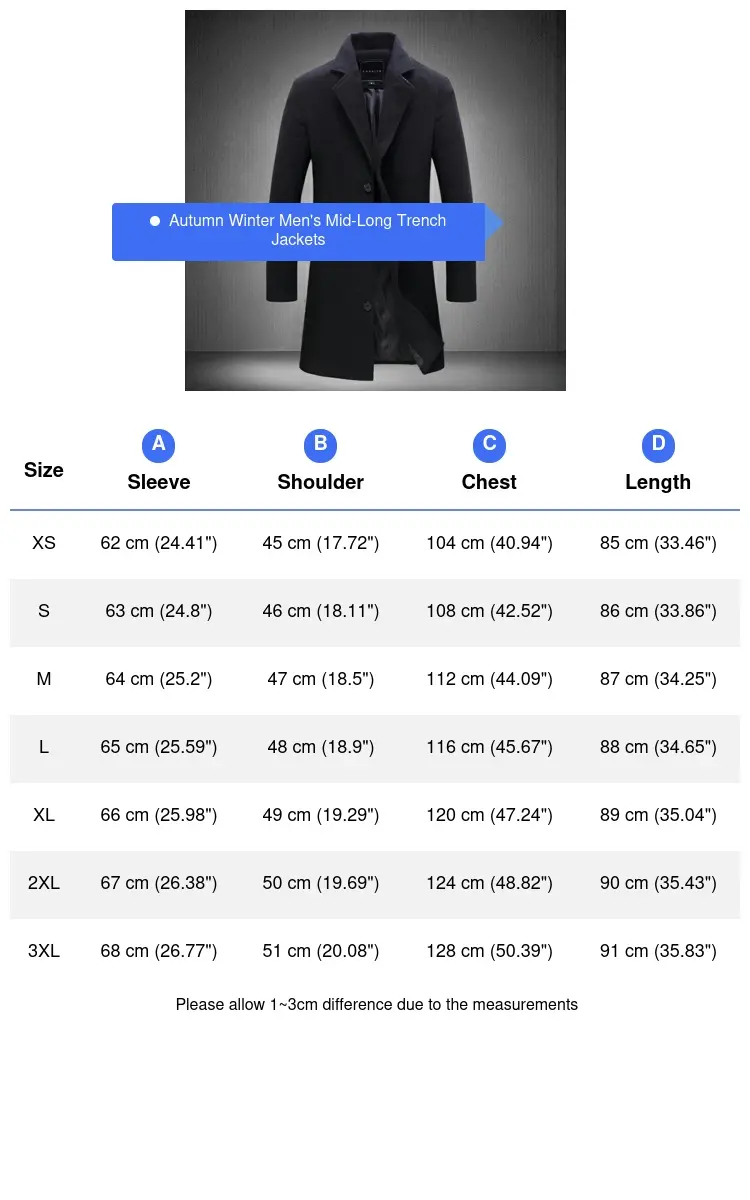 Winter Men's Trench Coats Luxury Male Mid-Long Single-Breasted Warm Jackets Mens Solid Color Business Overcoats Clothing 3XL