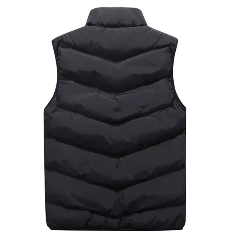 Autumn Winter Men Padded Vest Man Fleece Warm Waistcoats Classical Men Thick Windbreaker Sleeveless Jacket Large Size Clothing