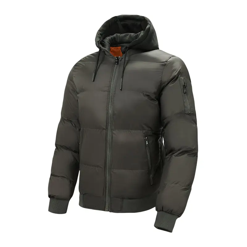 Winter Men's Warm Down Parkas Fashion Men Cotton Thicken Thermal Hooded Coats Casual Men Sports Windbreaker Padded Jackets