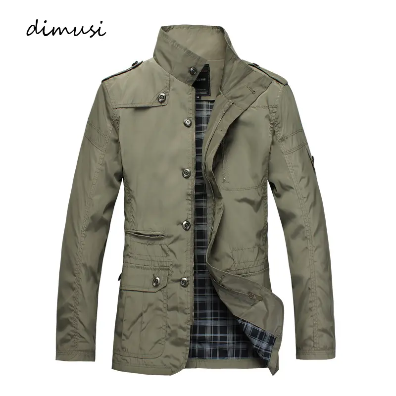 DIMUSI Mens Jackets Fashion Mens Anorak Hip Hop Streetwear Jackets Man Casual Slim Thin Windbreaker Overcoats Men Trench Coats