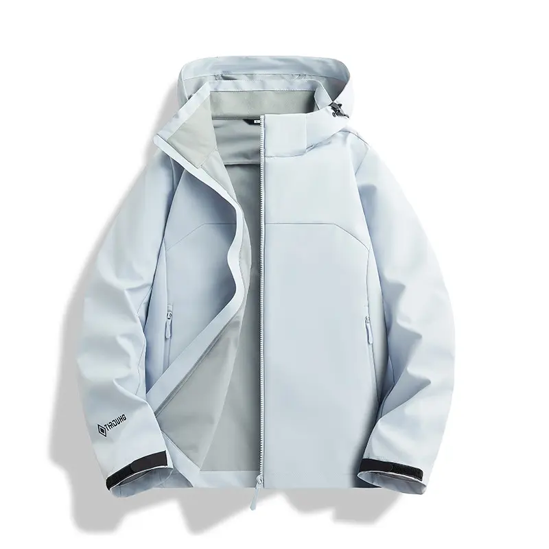 Spring Autumn Men's Hiking Hooded Jackets Outdoor Men Climbing Waterproof Rain Coats Men Sports Breathable Windbreaker Jackets