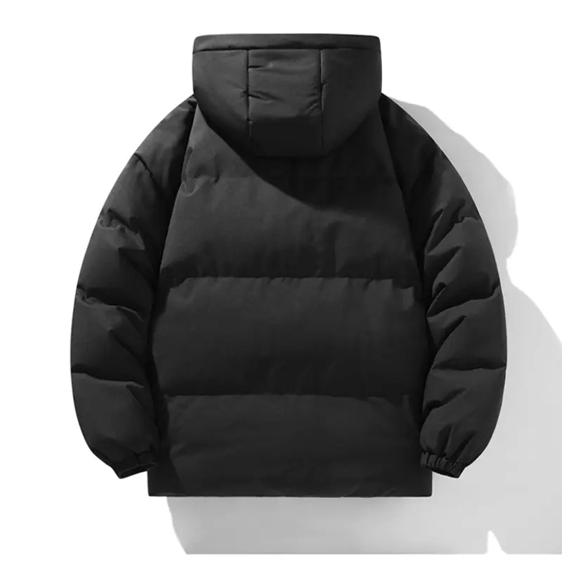Winter Mens Warm Down Padded Jackets Fashion Man Cotton Windbreaker Hooded Parkas Men Loose Thermal Thick Zipper Coats Clothing