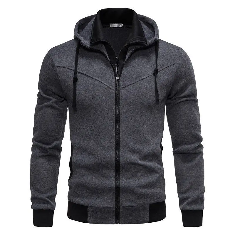 Spring Autumn Men's Cardigan Hoodies Fashion Mens Long Sleeve Windbreaker Hooded Jackets Men Sports Zipper Sweatshirts Clothing