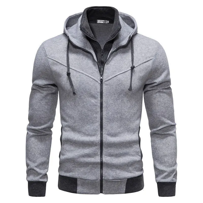 Spring Autumn Men's Cardigan Hoodies Fashion Mens Long Sleeve Windbreaker Hooded Jackets Men Sports Zipper Sweatshirts Clothing