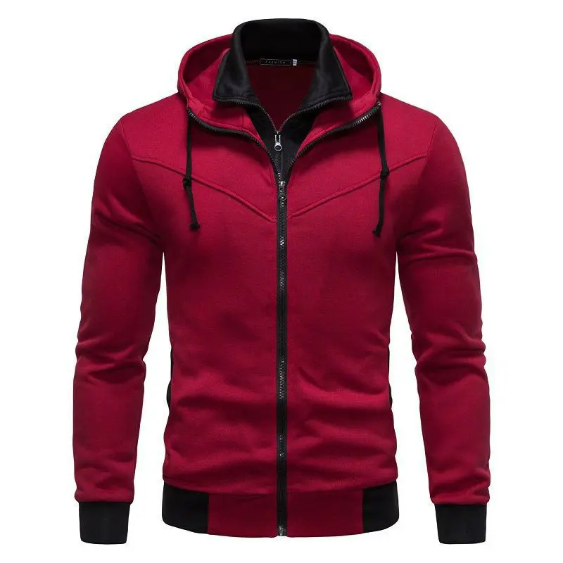 Spring Autumn Men's Cardigan Hoodies Fashion Mens Long Sleeve Windbreaker Hooded Jackets Men Sports Zipper Sweatshirts Clothing