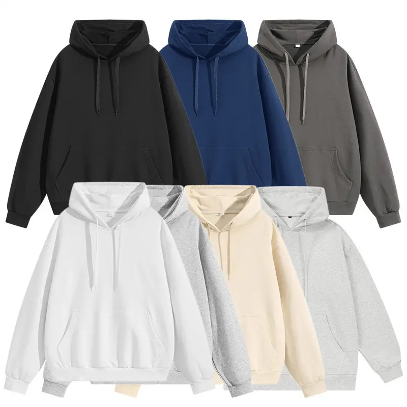 Autumn Men's Pullover Hoodies Fashion Mens Long Sleeve Solid Color Hooded Coats Mens Sports Breathable Sweatshirts Clothing 4XL