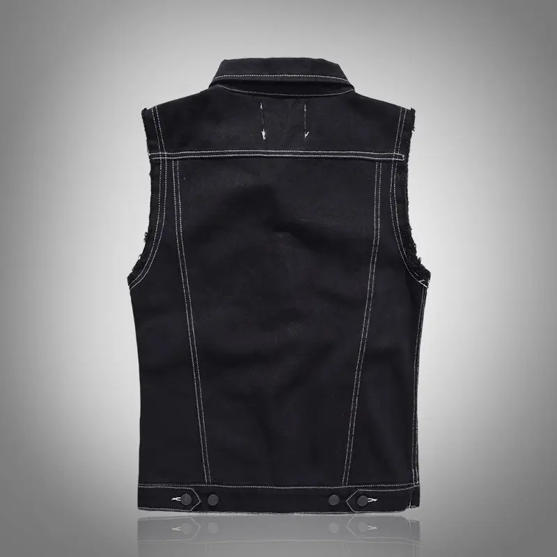 Summer Men's Denim Vests Fashion Men Hip Hop Streetwear sleeveless Jacket Male Cotton Punk Party patch Denim Waistcoats Clothing