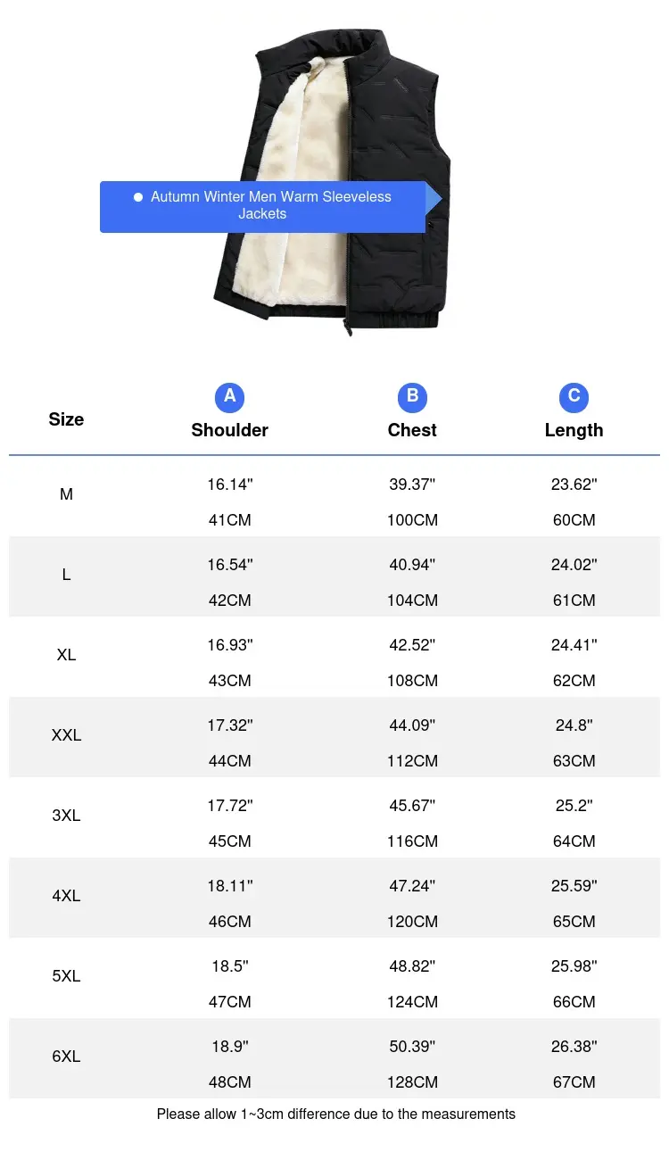 Autumn Winter Mens Padded Vest Man Stand Collar Fleece Warm Waistcoats Men Windbreaker Zipper Sleeveless Jacket Clothing 6XL