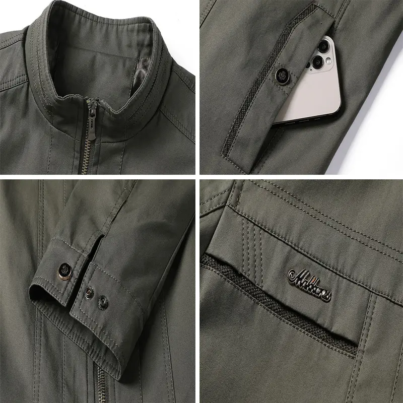 Autumn Men's Bomber Jacket Mens Multi-pocket Windbreaker Breathable Coats Fashion Men Sports Hiking Windproof Jackets Clothing