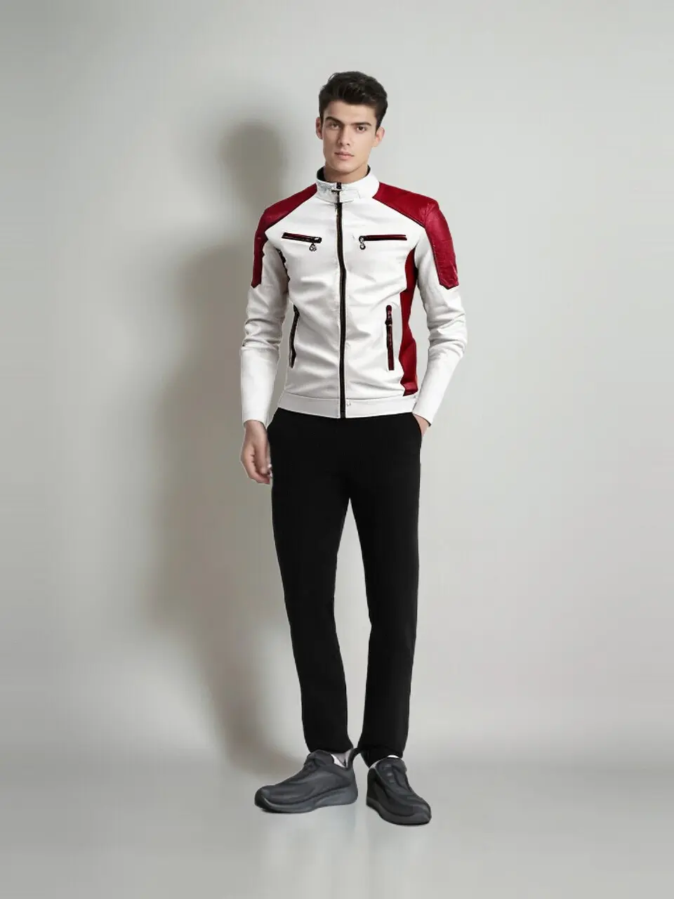 Autumn Winter Men's PU leather Jacket Fashion Man Retro Motorcycle Leather Coats Male Thermal Biker Leather Jacket Clothing 6XL