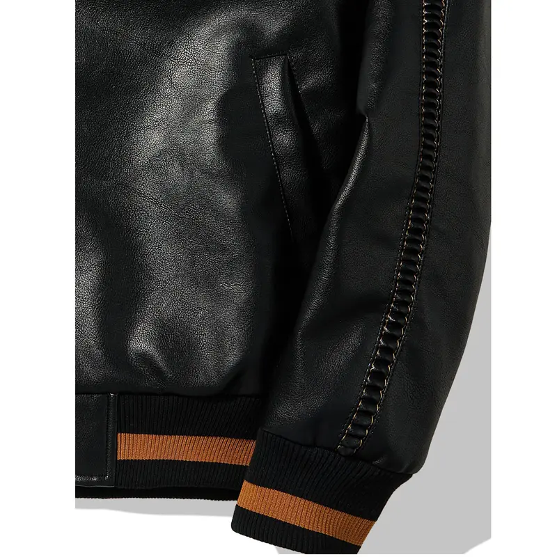 Autumn Winter Men's PU Leather Jackets Men Retro Motorcycle Zipper Coats Men Windbreaker Baseball Leather Jacket Clothing 3XL
