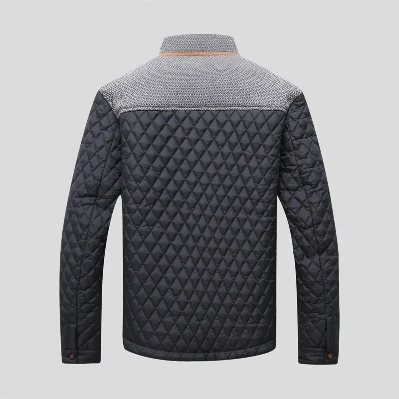 Autumn Winter Men's Padding Jackets Casual Cotton Thick Warm Diamond Coats for Man Patchwork Windbreaker Bomber Jackets Clothing