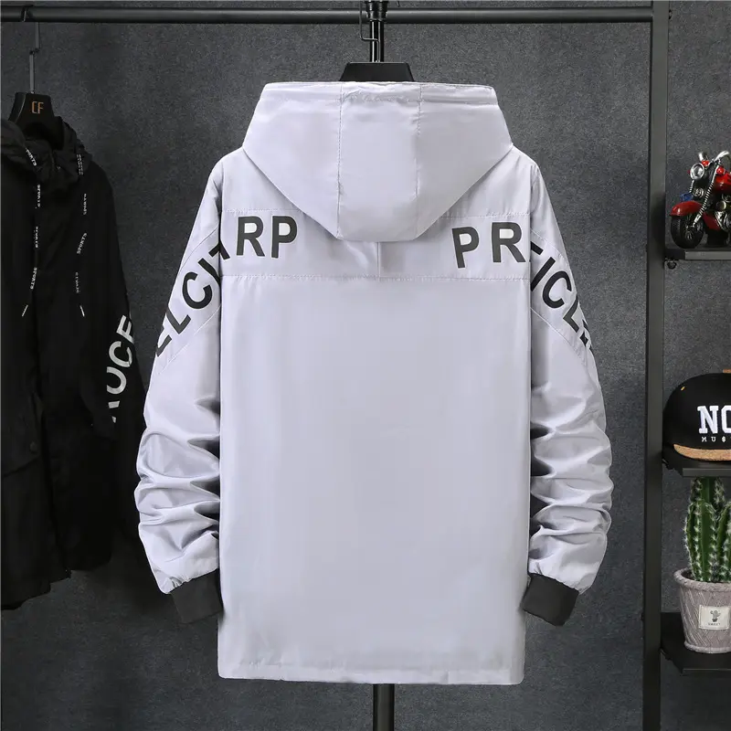 Spring Autumn Mens Bomber Jackets Men Lightweight Sports Zipper Hooded Coats Men Fashion Streetwear Hip Hop Jacket Clothing 7XL