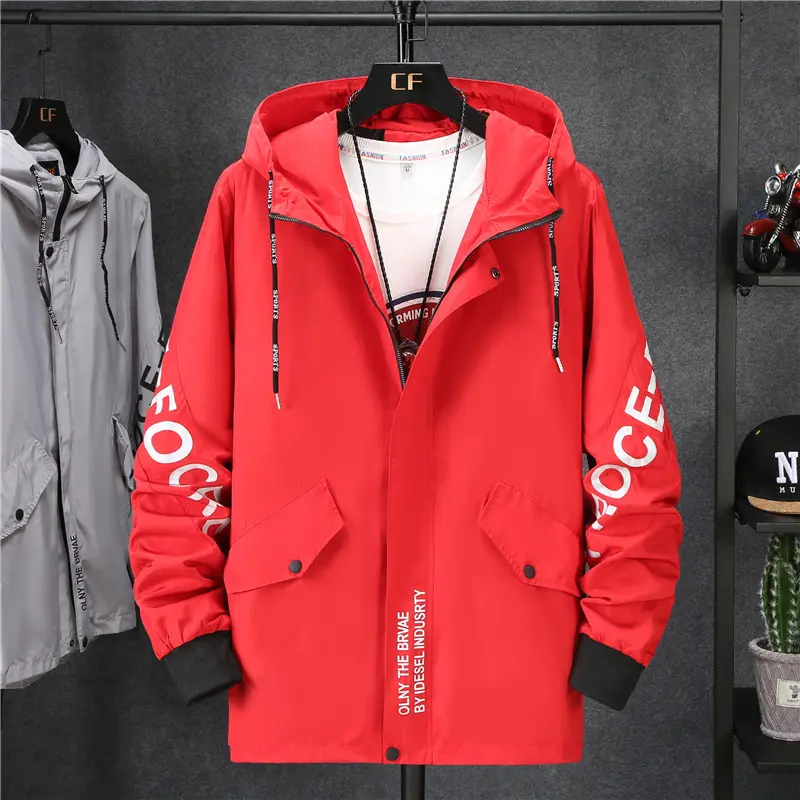 Spring Autumn Mens Bomber Jackets Men Lightweight Sports Zipper Hooded Coats Men Fashion Streetwear Hip Hop Jacket Clothing 7XL