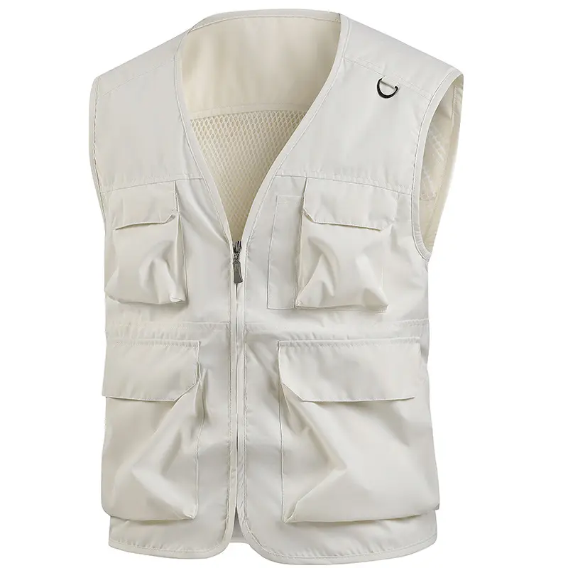Summer Men's Quick Dry Hiking Vests Outdoor Mens Breathable Multi-pocket Fishing Waistcoats Men Wateproof Sleeveless Jackets