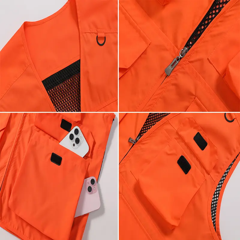 Summer Men's Quick Dry Hiking Vests Outdoor Mens Breathable Multi-pocket Fishing Waistcoats Men Wateproof Sleeveless Jackets