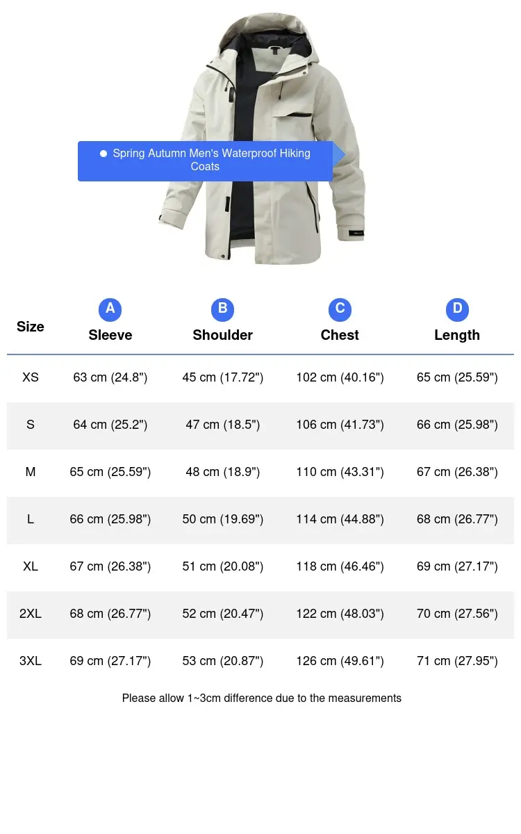 Autumn Men's Waterproof HikingJackets Men Outdoor Windbreaker Climbing Hooded Coats Men Sprots Breathable Zipper Jacket Clothing