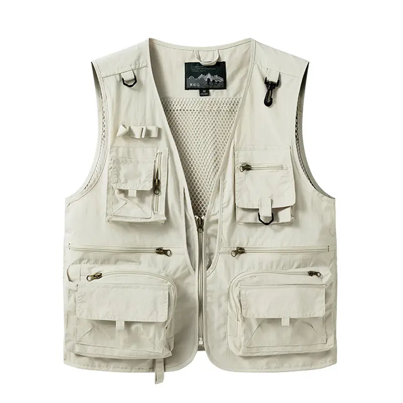 Summer Men's Multi-Pocket Vests Casual Men Quick Dry Mesh Breathable sleevesless Jacket Man Hiking Windbreaker Waistcoats 6XL