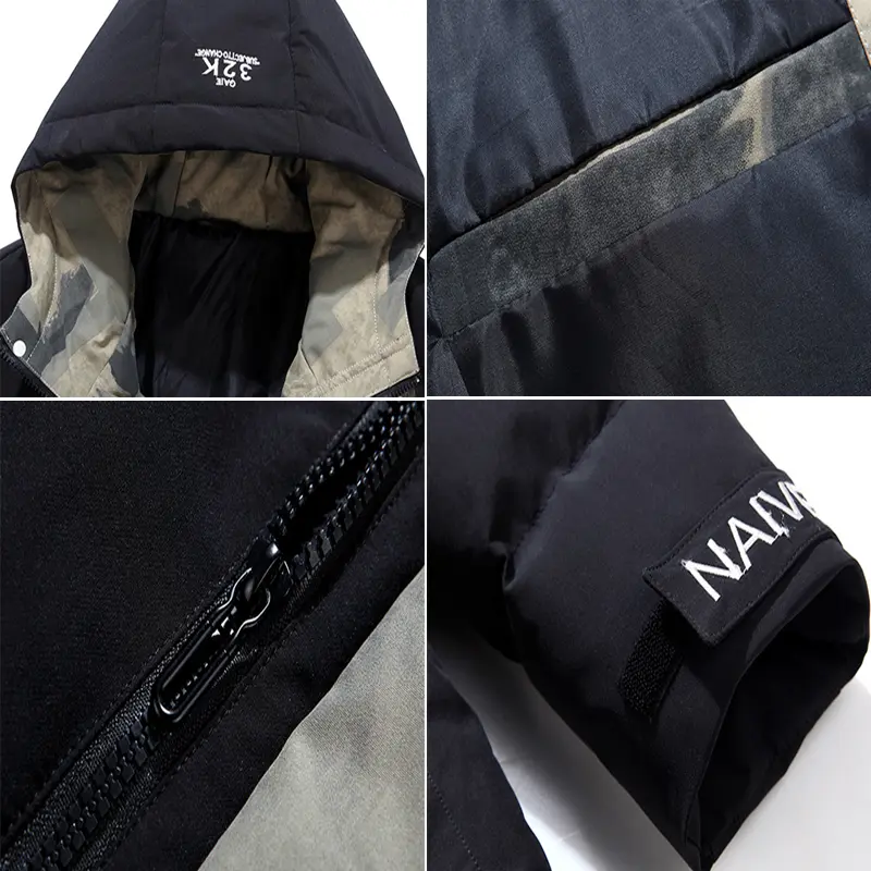 Winter Mens Warm Down Padded Jackets Fashion Man Cotton Thick Parkas Coats Casual Men Thermal Windbreaker Hooded Jacket Clothing