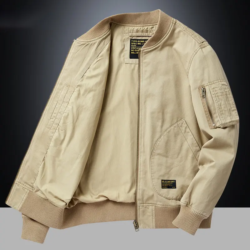 Autumn Winter Mens Bomber Jackets Fashion Men Retro Ma-1 Pilot Baseball Coats Men Casual Sports Windbreaker Jackets Clothing