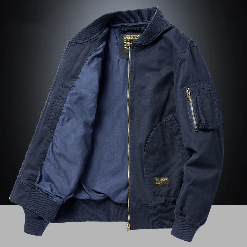 Autumn Winter Mens Bomber Jackets Fashion Men Retro Ma-1 Pilot Baseball Coats Men Casual Sports Windbreaker Jackets Clothing