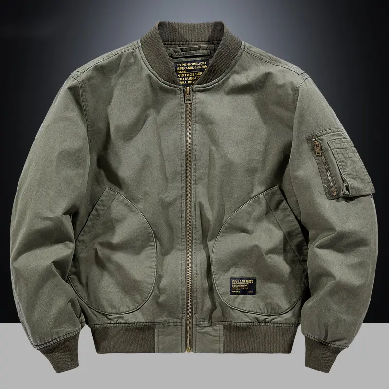 Autumn Winter Mens Bomber Jackets Fashion Men Retro Ma-1 Pilot Baseball Coats Men Casual Sports Windbreaker Jackets Clothing