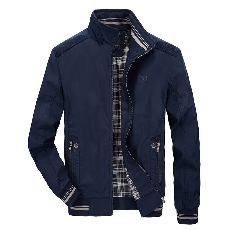 Autumn Winter Men's Bomber Jacket Mens Outdoor Windbreaker Baseball Coats Fashion Stand Collar Business Jacket Mens Clothing