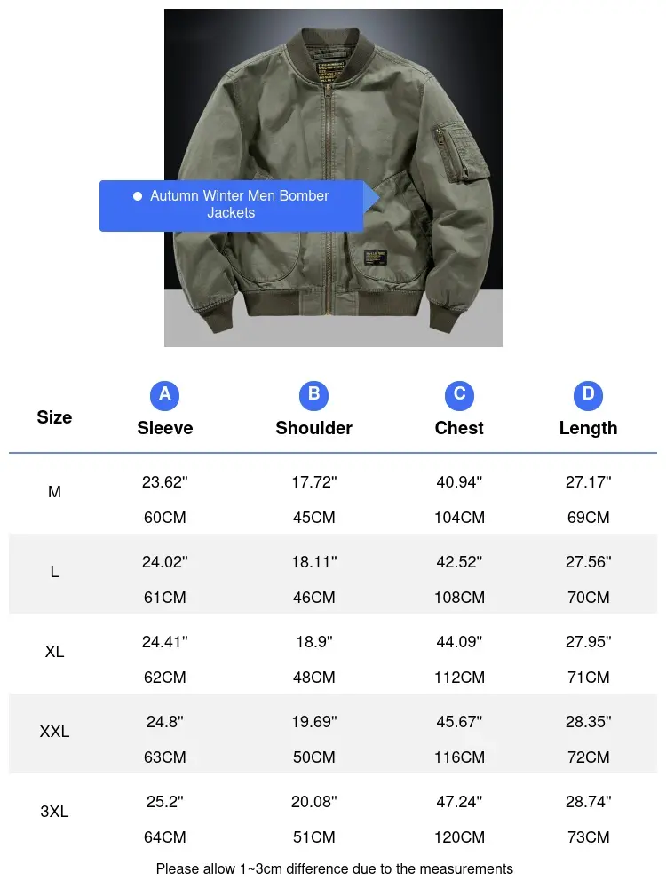 Autumn Winter Mens Bomber Jackets Fashion Men Retro Ma-1 Pilot Baseball Coats Men Casual Sports Windbreaker Jackets Clothing