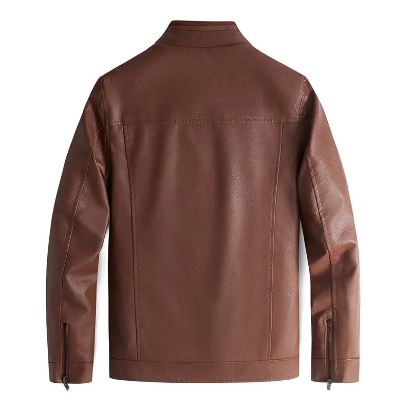 Winter Mens Warm PU Leather Jackets Fashion Men Retro Fleece Lined Motorcycle Jacket Men Thick Windbreaker Zipper Leather Jacket