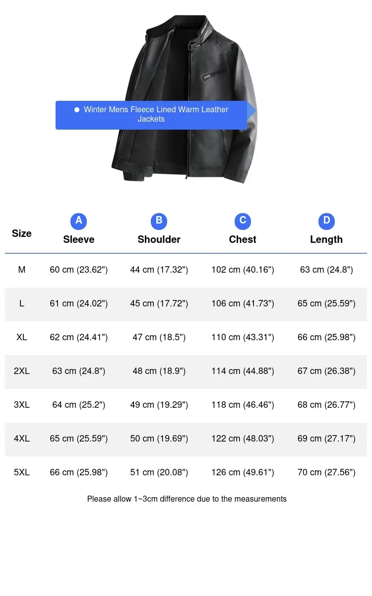 Winter Mens Warm PU Leather Jackets Fashion Men Retro Fleece Lined Motorcycle Jacket Men Thick Windbreaker Zipper Leather Jacket