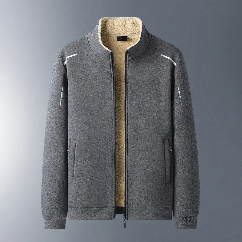 Winter Men's Fleece Warm Jackets Fashon Men Soft Shell Windbreaker Cardigan Coats Men Sports Thermal Padded Jackets Clothing