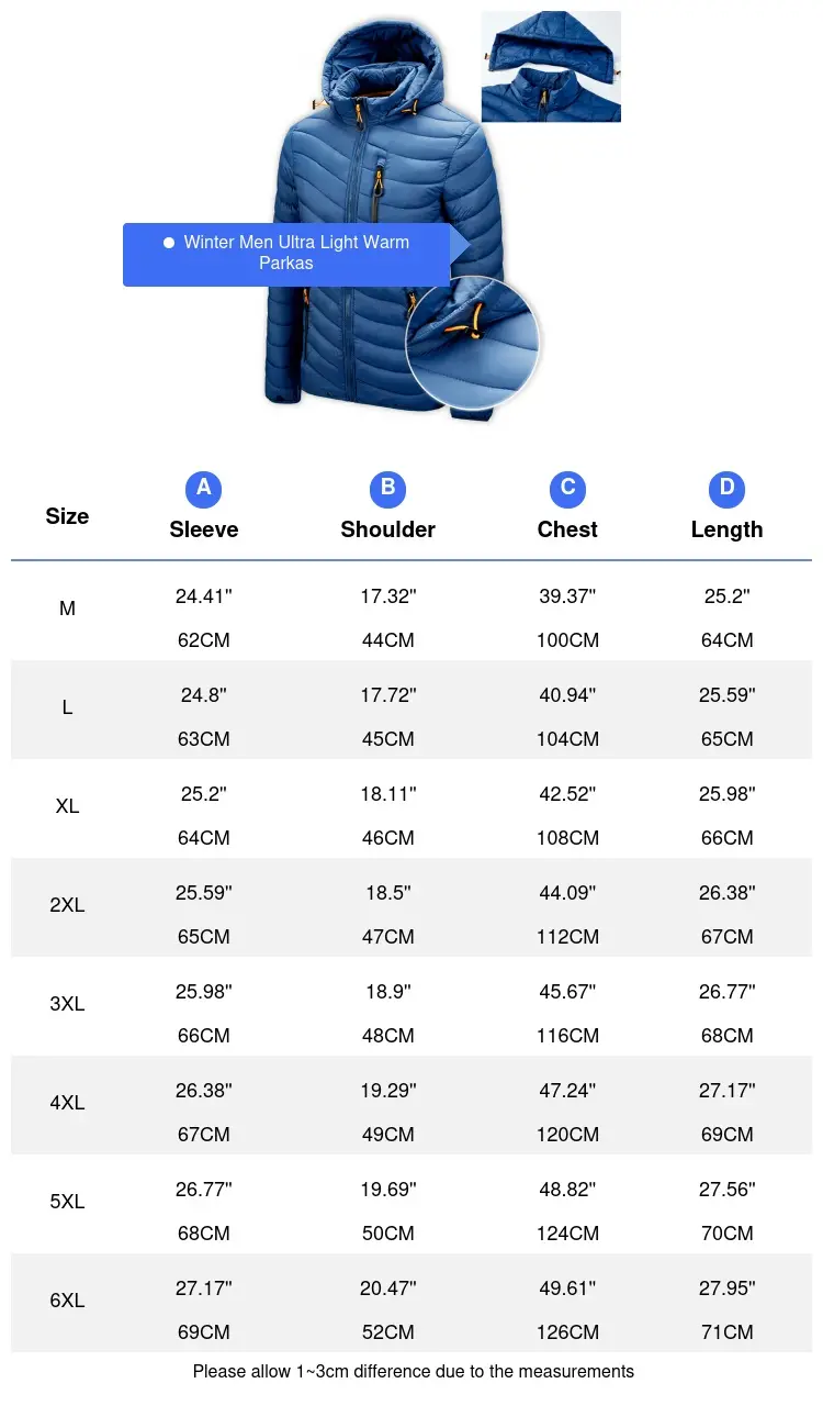Winter Men Mountain Ski Warm Padded Coats Fashion Men Cotton Thick Down Parkas Men Windbreaker Thermal Hooded Jackets Clothing