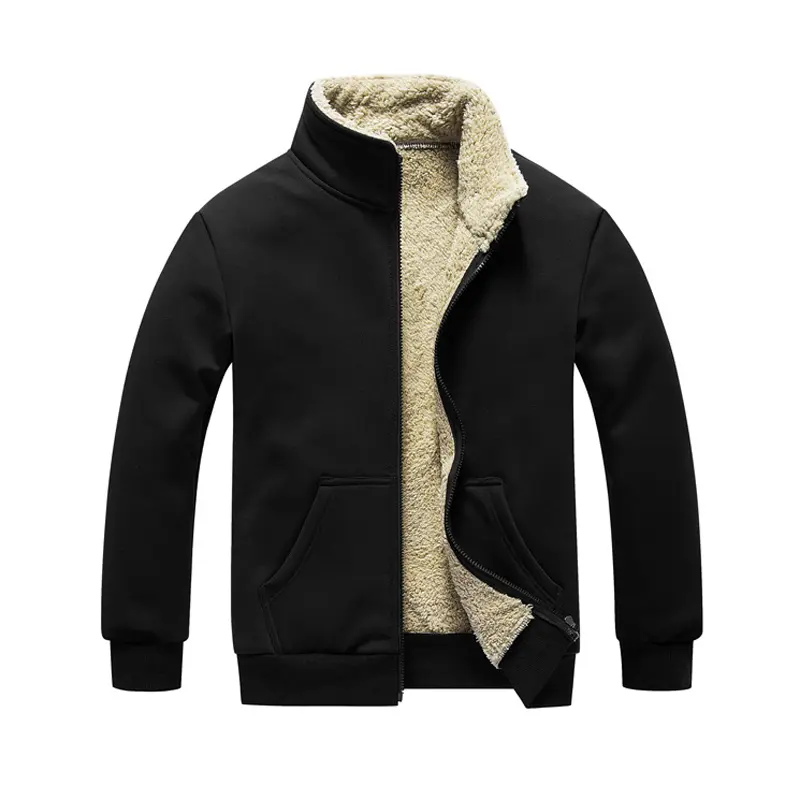 DIMUSI Winter Men's lambswool Jacket Casual Outdoor Hiking Windbreaker Thermal Hooded Coats Male Fleece Warm Jackets Clothing