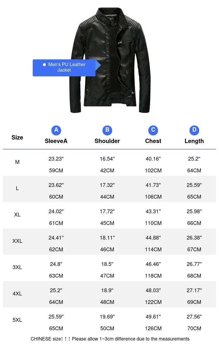 Spring Autumn Men's PU Leather Jacket Stylish Men Zipper Business Leather Coats Men Windbreaker Motorcycle Jackets Clothing