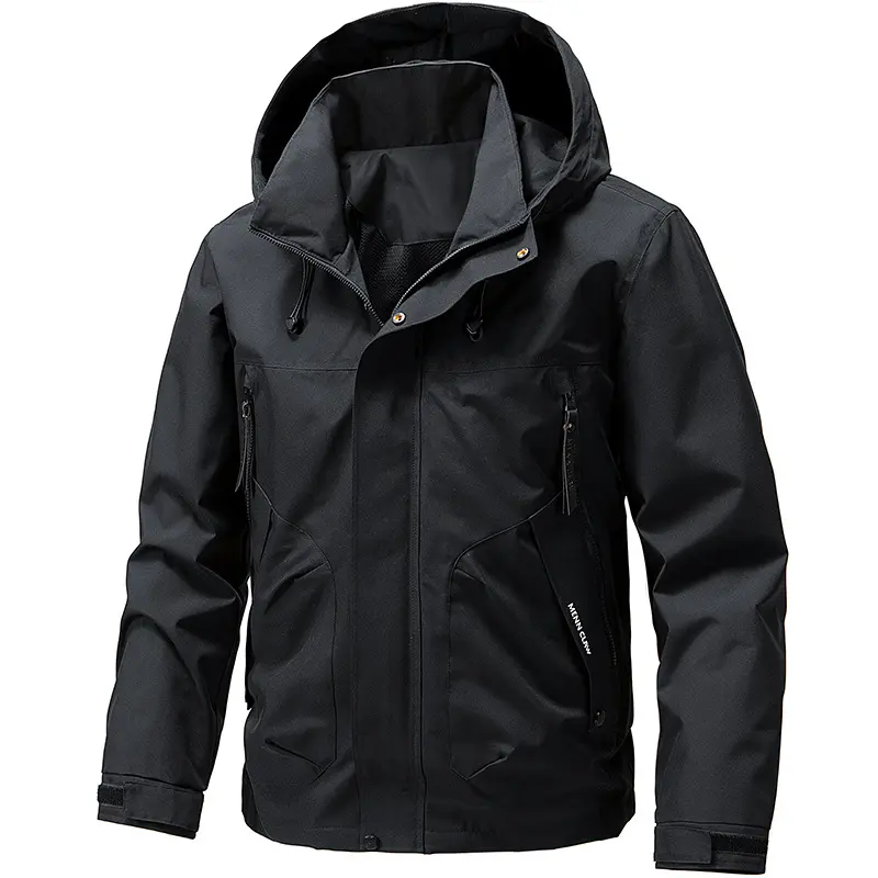 Spring Autumn Men's Hiking Bomber Jacket Outdoor Men Climibing Windbreaker Hooded Coats Men Sports Breathable Zipper Jackets