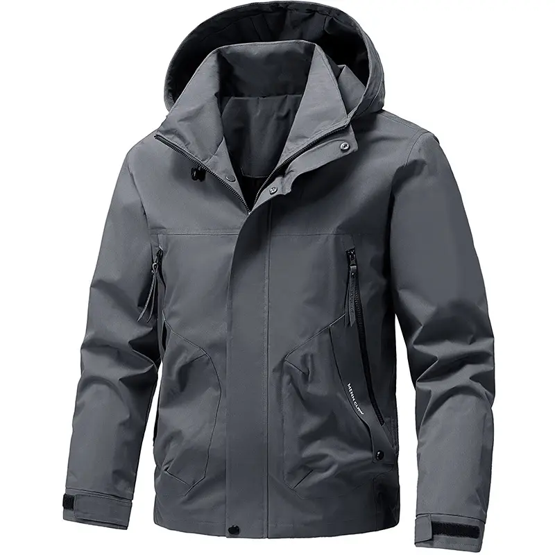Spring Autumn Men's Hiking Bomber Jacket Outdoor Men Climibing Windbreaker Hooded Coats Men Sports Breathable Zipper Jackets