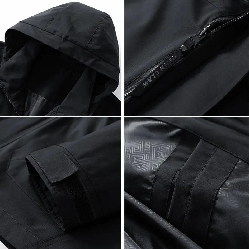 Spring Autumn Men's Hiking Bomber Jacket Outdoor Men Climibing Windbreaker Hooded Coats Men Sports Breathable Zipper Jackets