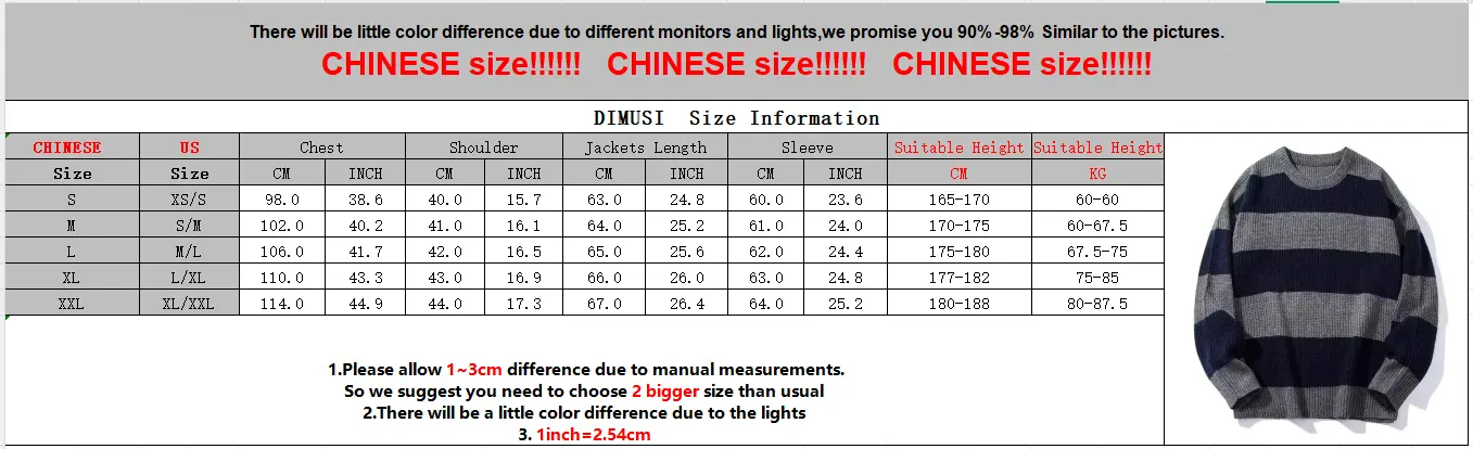 Autumn Men's O-Neck Striped Sweater Casual Men Warm Cashmere Knitted Pullover Men Classic Loose Knitwear Sweaters Clothing