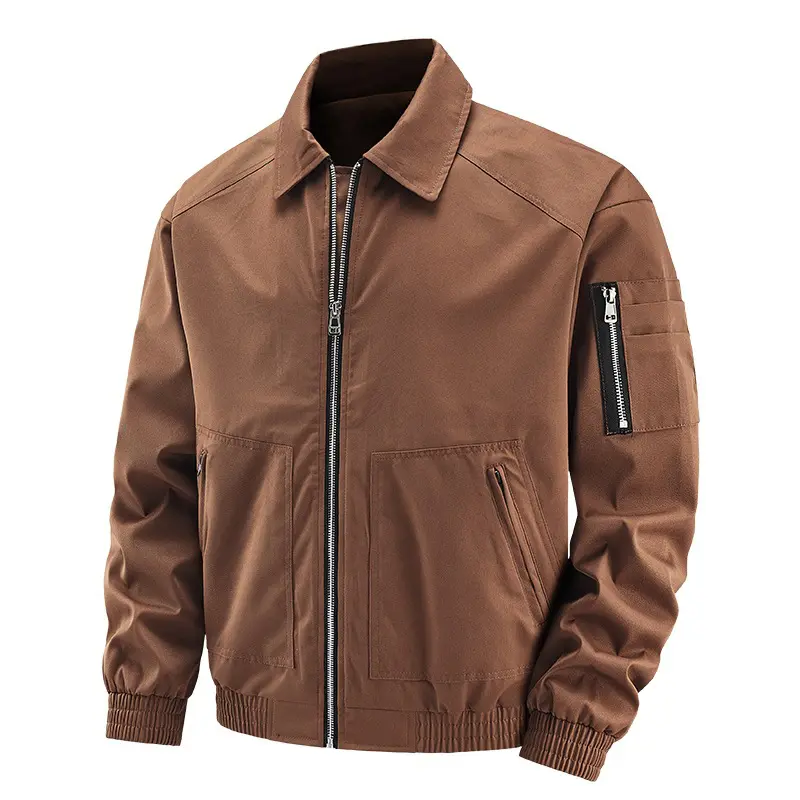 Spring Autumn Men's Bomber Jackets Fashion Man MA-1 Pilot Zipper Coats Fashion Man Multi-pocket Windbreaker Jackets Clothing