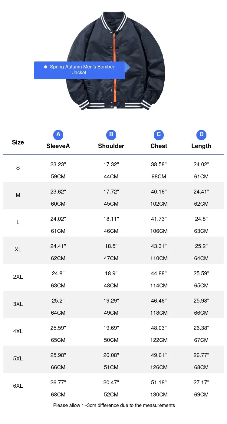 Spring Autumn Men's Bomber Jacket Fashion Men Streetwear MA-1 Pilot Coats Man Sports Baseball Uniform Jacket Clothing