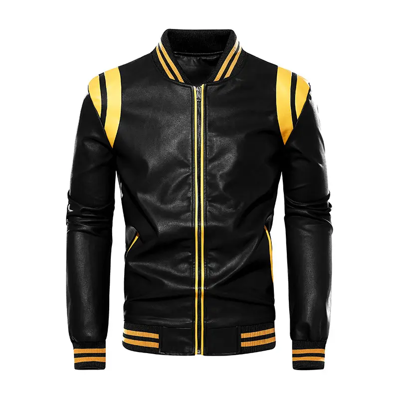 Autumn Winter Men's PU Leather Jackets Men Retro Motorcycle Zipper Leather Coats Men Fleece Warm Windbreaker Leather Jackets