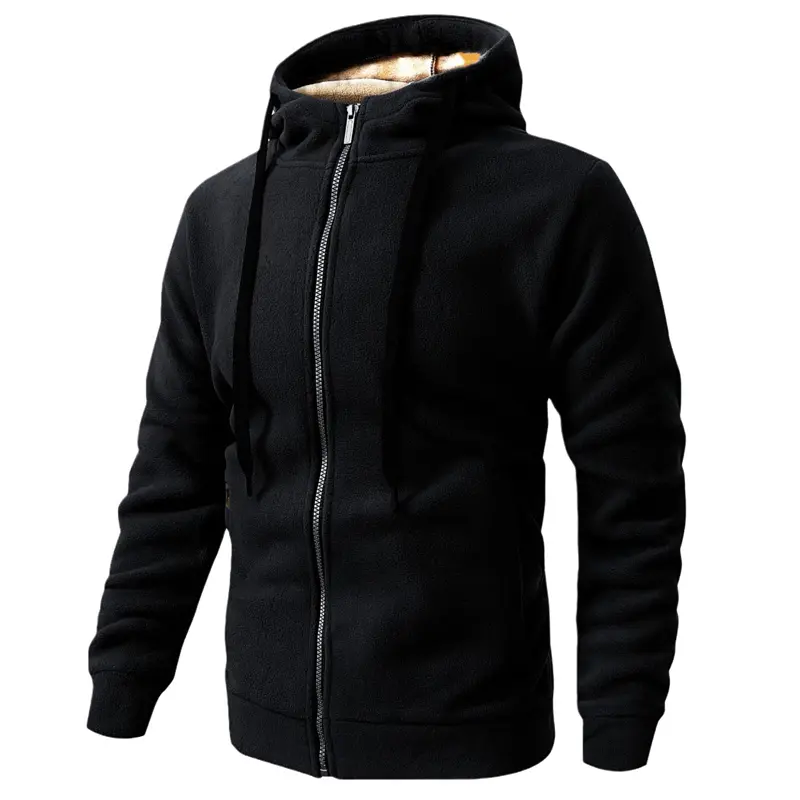 Autumn Winter Men's Fleece Warm Jackets Fashon Men Soft Shell Windbreaker Hooded Coats Men Polartec Padded Jackets Clothing
