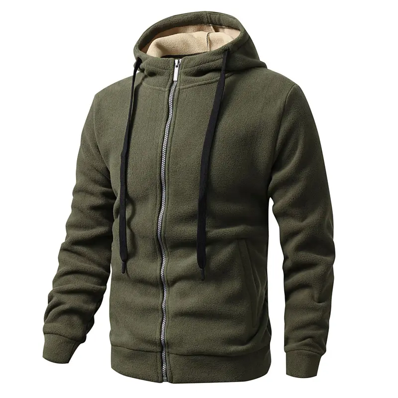 Autumn Winter Men's Fleece Warm Jackets Fashon Men Soft Shell Windbreaker Hooded Coats Men Polartec Padded Jackets Clothing