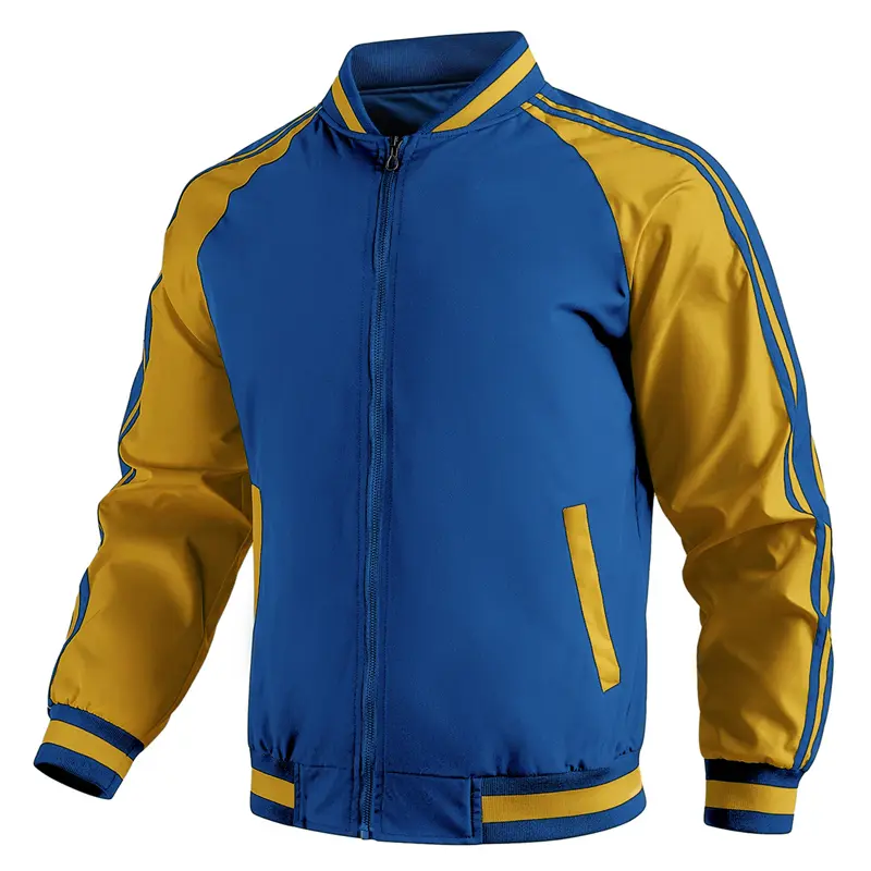Spring Autumn Men's Bomber Jackets Fashion Men Patchwork  Sports Zipper Windbreaker Coats Men Baseball Uniform Jackets Clothing