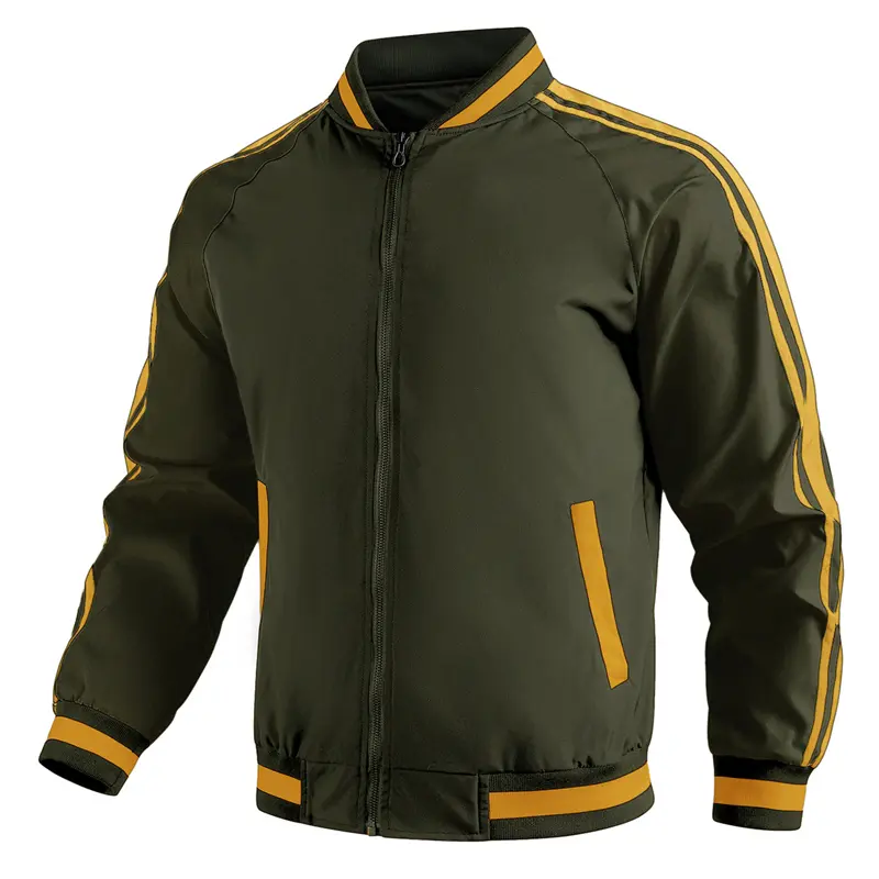 Spring Autumn Men's Bomber Jackets Fashion Men Patchwork  Sports Zipper Windbreaker Coats Men Baseball Uniform Jackets Clothing